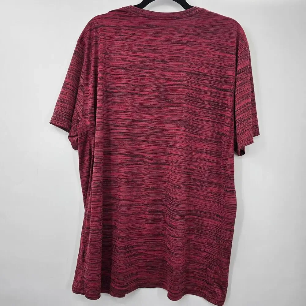 Arkansas Razorbacks Shirt Mens XL Red NCAA Football Nike Dri Fit Heathered